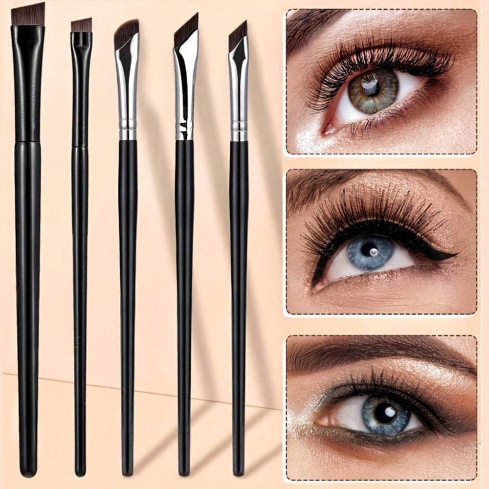 Detailing Brush Set - 5-delige make-upborstelset, Sickle Eyeliner, Bevel Blade
